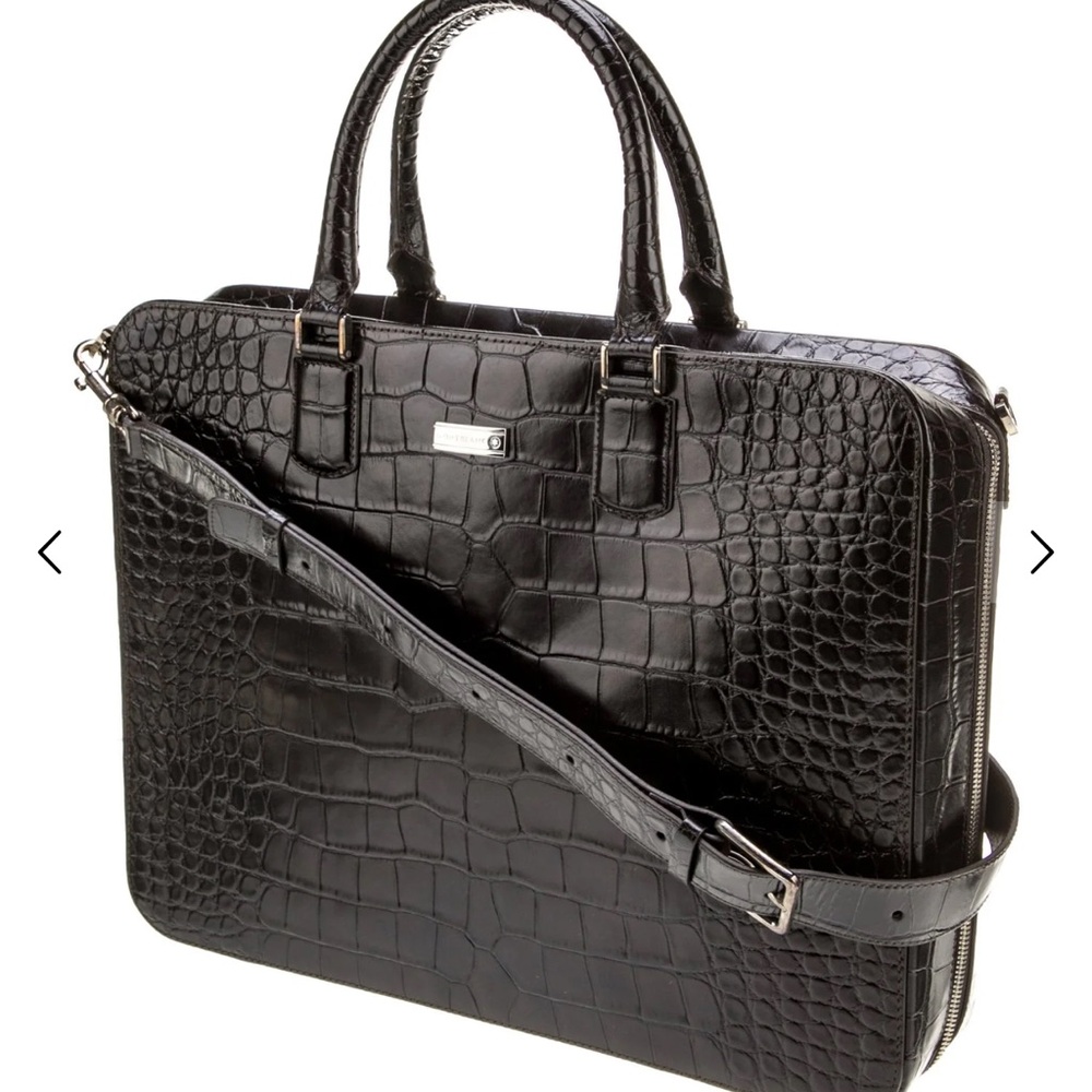 Montblanc Meisterstück Alligator Print Briefcase Messenger Bag - Picture 2 of 9